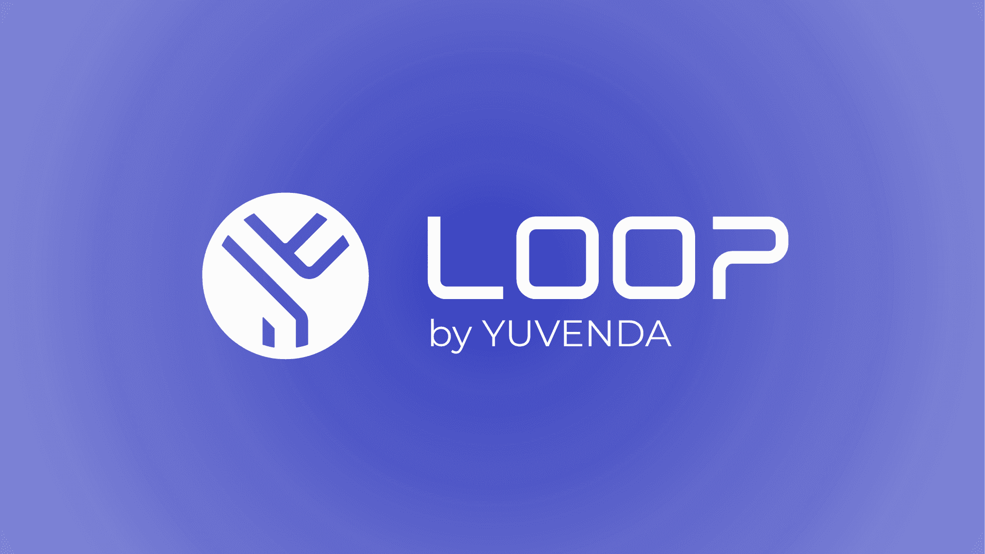 Logo for LOOP by YUVENDA featuring a white abstract icon on a blue background.